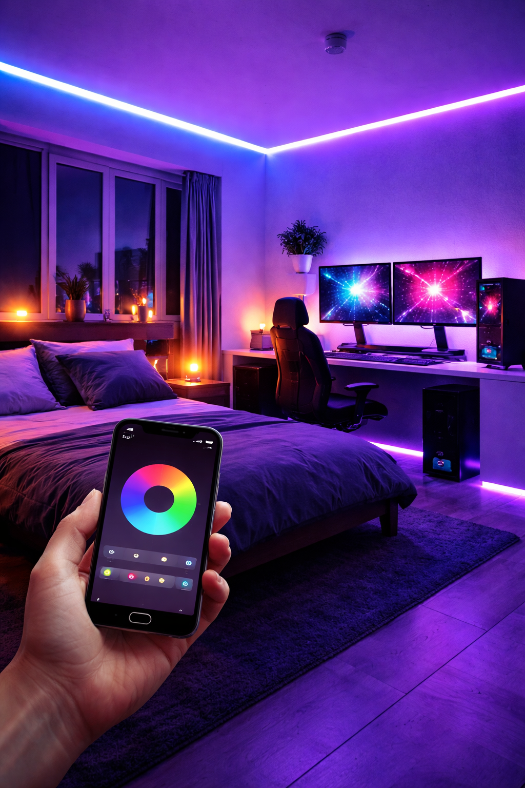 Tiras LED RGB control desde celular📱