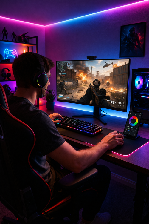 Tiras LED RGB control desde celular📱